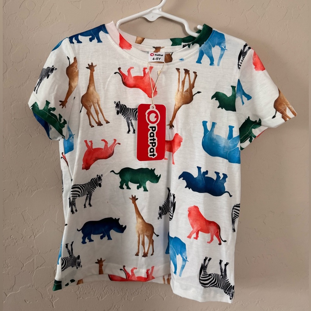 PatPat Colorful Safari Animal Tee